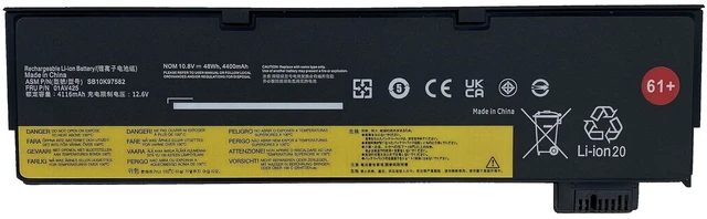 Main image of 61+ 61 01AV425 Battery Replacement Compatible with Lenovo ThinkPad T470 T570 T480 T580 A475 P51S P52S TP25 Series 4X50M0881 01AV491 SB10K97582 SB10K97583 L18M6P71 SB10K97661 02DL023