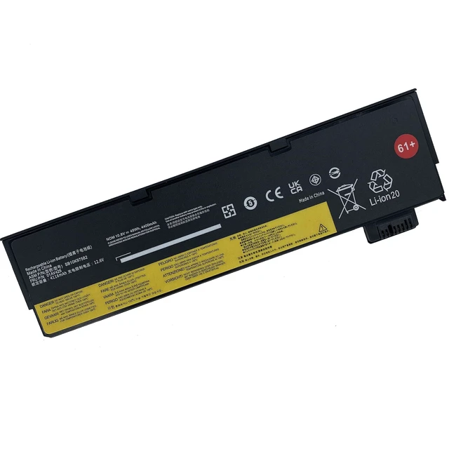 Alt view image 2 of 7 - 61+ 61 01AV425 Battery Replacement Compatible with Lenovo ThinkPad T470 T570 T480 T580 A475 P51S P52S TP25 Series 4X50M0881 01AV491 SB10K97582 SB10K97583 L18M6P71 SB10K97661 02DL023