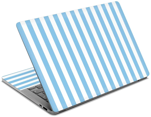 Main image of Blue Striped Laptop Skin Sticker Cute Netbook Skins Decal Laptop Cover Fit for 12.1 13 13.3 14 15 15.4 15.6 inch Laptop Waterproof Art Protector