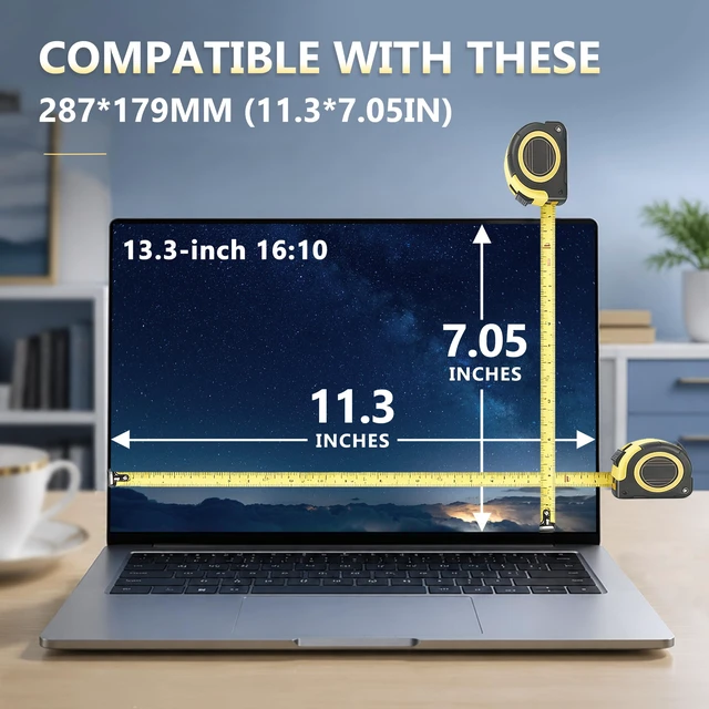 Alt view image 2 of 7 - 2 Pack 13.3 Inch 16:10 Anti Blue Light Laptop Screen Protector Anti Glare UV Blocking Eye Protection Film, Relieve Eye Strain, Scratch Resistant, Fits HP Lenovo Dell ASUS Acer Samsung