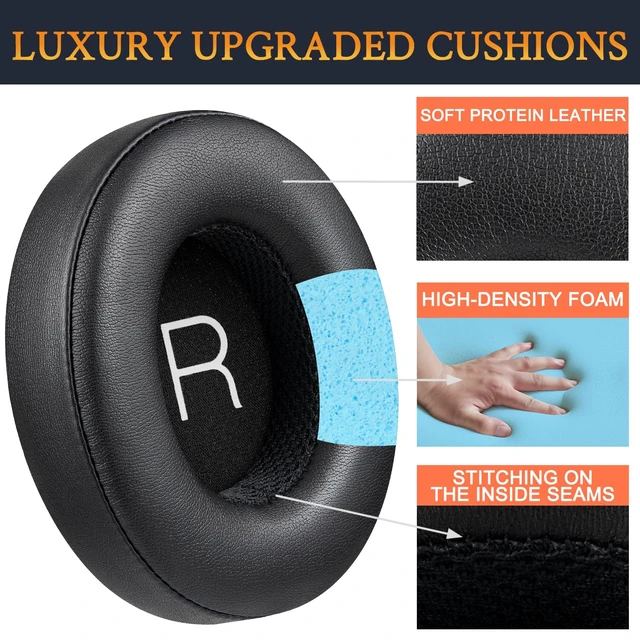 Alt view image 3 of 7 - Earpads for Shure Aonic 50 (Gen 1/Gen 2) - Black