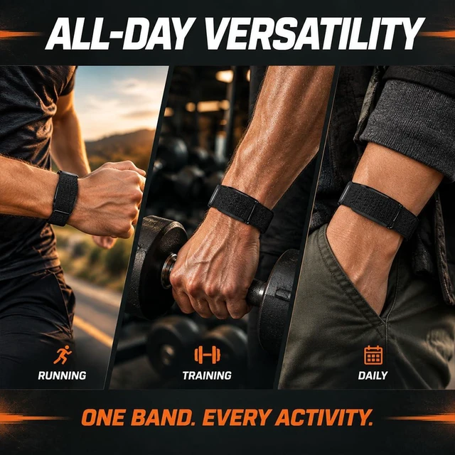 Alt view image 4 of 7 - Nylon Sport Band Compatible with Hume Band 2.0, Adjustable Breathable Hook and Loop Replacement Wristband for Men Women