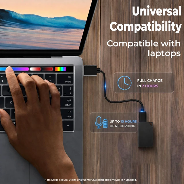 Alt view image 5 of 7 - Voice Recorder with Playback,Audio Recorder,Tape Recorder,Recorder 64GB Memory, USB Charging, Voice Recorder Meetings, Lectures (1*0.8*0.2)