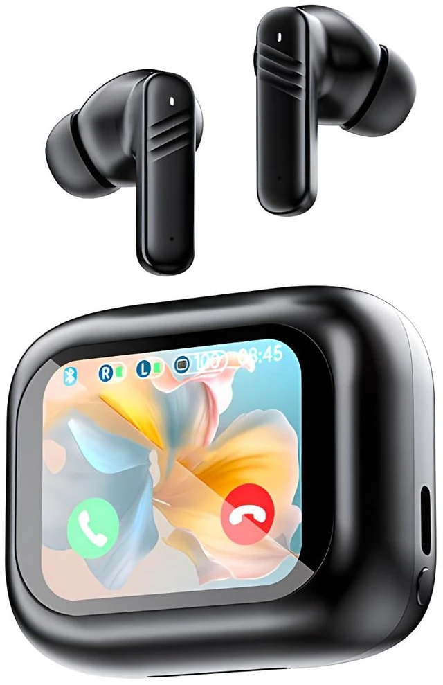 Main image of ANC Wireless Earbuds with Smart Touch Screen -Active Noise Cancelling Bluetooth 5.4 in Ear Earphones with Microphone,Stereo Sound - Long Battery Life Ear Buds Compatible with iPhone, Android