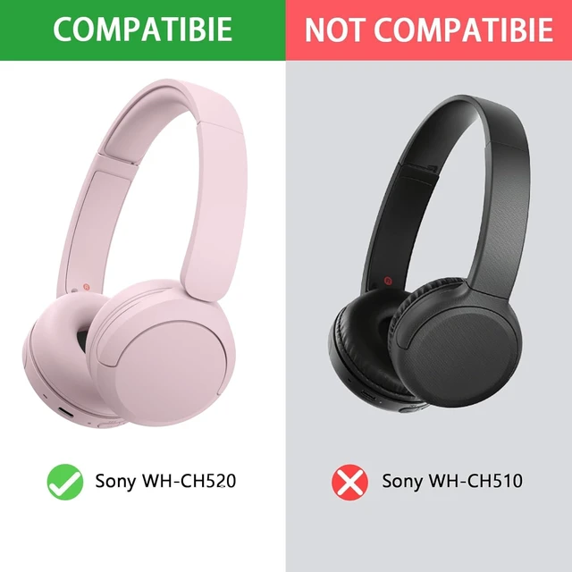 Alt view image 2 of 7 - Kit 2 IN1 Earpads for Sony WH-CH520 Wireless Headphones-Pink Replacement Cushions Kit 2 IN1 Ear Pads + Headband,Replacement Headstrap Pad & Earpads Repair Part