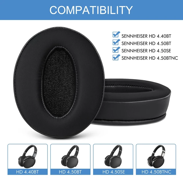 Alt view image 2 of 7 - Earpads for Sennheiser HD4.50BT/ HD4.50BTNC/ HD4.50SE, Cooling Black Also for HD450BT/ HD450/ HD4.40BT Headphones, Ear Pads Replacement for Sennheiser HD4.30G/ HD4.20S/ HD458BT/ HD400S/ HD350BT