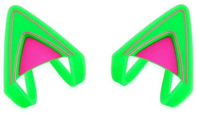 Main image of Glow in Dark Silicone Cat Kitty Ears Lovely Fluorescent Cat Ears Compatible for Bose/Razer/HyperX/Corsair/SteelSeries Arctis/Edifier Gaming Headphones (Green)