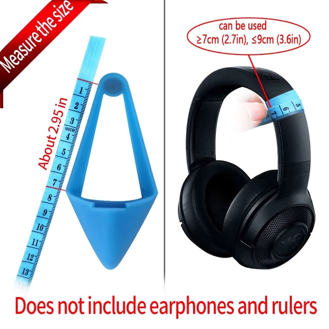 Alt view image 5 of 5 - Glow in Dark Silicone Cat Kitty Ears Lovely Fluorescent Cat Ears Compatible for Bose/Razer/HyperX/Corsair/SteelSeries Arctis/Edifier Gaming Headphones (Blue)
