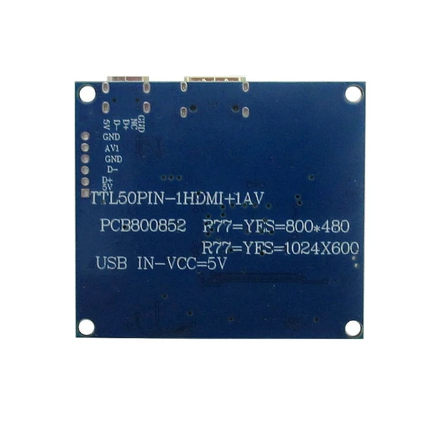 Alt view image 6 of 7 - 7 Inch 1024x600 Portable DIY LCD Display Screen with Mini-HDMI Driver Board Secondary Monitor for PC, Raspberry/Orange Pi, Gaming Consoles, Microscopes & More