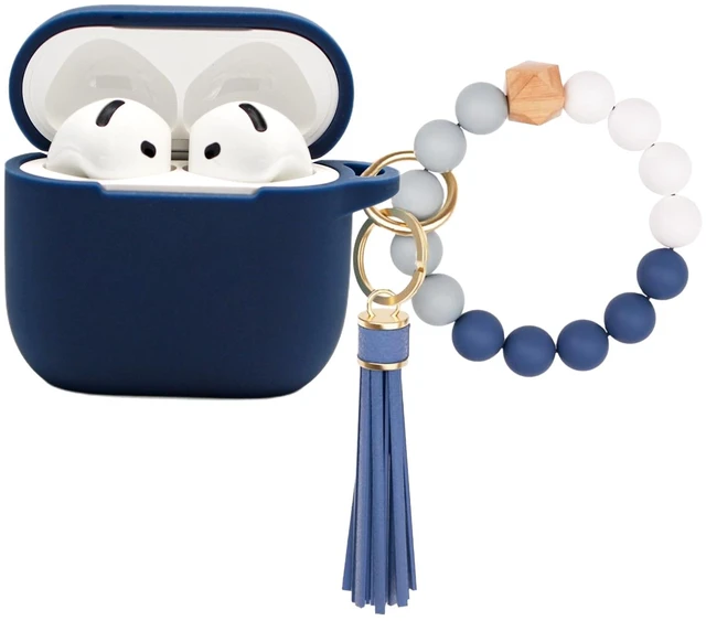 Main image of for AirPods 4, 5 Case,Compatible with AirPods 4th 5th Generation Case (2024,2026), Soft Silicone Wireless Charging Protective Case Cover with Bracelet Keychain (Midnight Blue)