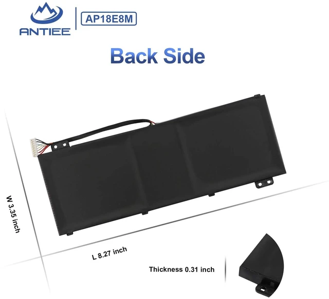 Alt view image 7 of 7 - AP18E7M AP18E8M Laptop Battery for Acer Nitro 5 AN515/ Nitro 7 AN715 AN515-54 AN517-51 AN515-55 AN515-52 AN515-43/44/45 AN715-51/52, Aspire 7 A715-74G, Predator Helios 300 PH315-52/ 53 PH317-53