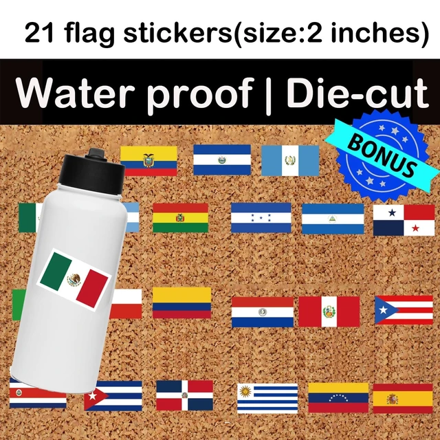 Alt view image 3 of 7 - 60 Pcs Bilingual Hispanic Heritage Month Sticker Set Spanish & English Diecut Vinyl Decals for Classroom Bulletin Boards, Laptops, Water Bottles, Phones