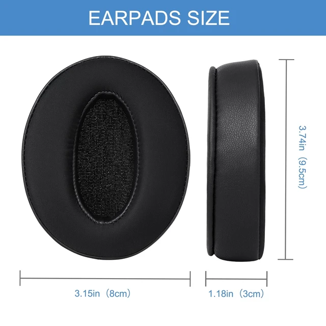 Alt view image 7 of 7 - Earpads for Sennheiser HD4.50BT/ HD4.50BTNC/ HD4.50SE, Cooling Black Also for HD450BT/ HD450/ HD4.40BT Headphones, Ear Pads Replacement for Sennheiser HD4.30G/ HD4.20S/ HD458BT/ HD400S/ HD350BT