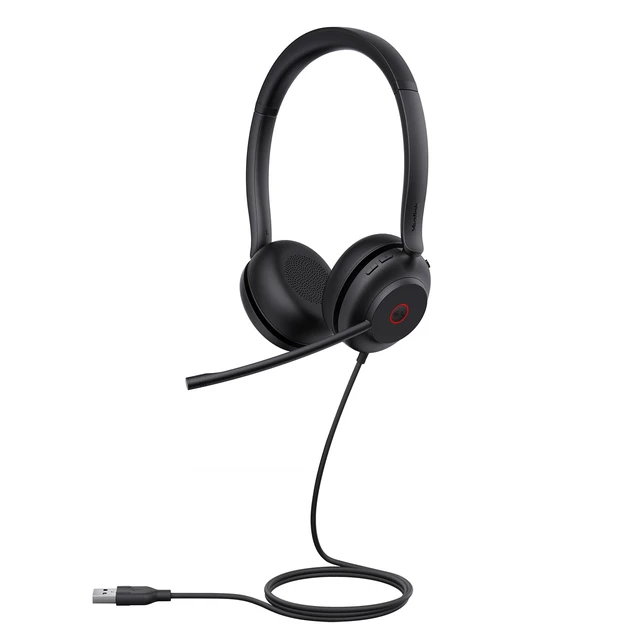 Alt view image 7 of 7 - UH35 USB Wired Headset, Noise Cancelling Mic,Call & Music Control, Teams/Zoom Certified,Professional Stereo Headphons, Lightweight Design, Busylight, PC/Laptop/IP Phone, Office, Home,On-ear