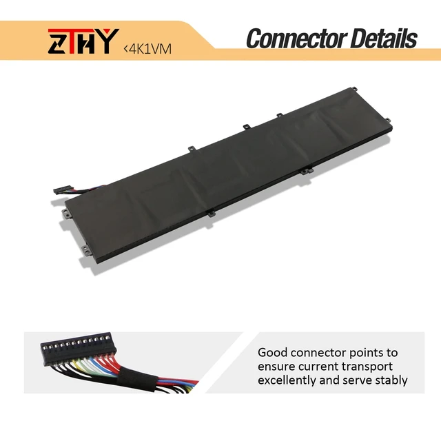 Alt view image 5 of 7 - 4K1VM Laptop Battery Replacement for Dell G7 17 7700 Gaming/Vostro 15 7500 XPS 15 9560 9570 7590 /Inspiron 15 7501 7590 7591 /Precision 5520 5530 5540 Series 6GTPY 11.4V 6-Cell 97Wh