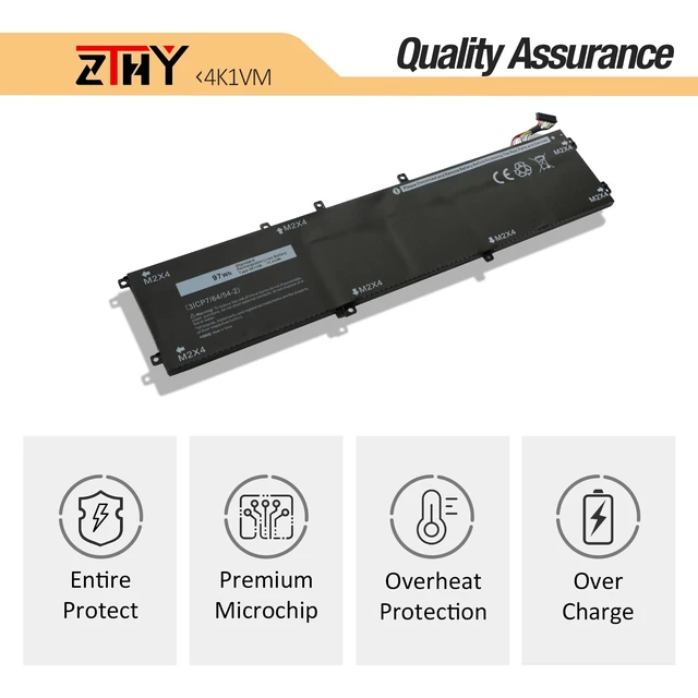 Alt view image 6 of 7 - 4K1VM Laptop Battery Replacement for Dell G7 17 7700 Gaming/Vostro 15 7500 XPS 15 9560 9570 7590 /Inspiron 15 7501 7590 7591 /Precision 5520 5530 5540 Series 6GTPY 11.4V 6-Cell 97Wh