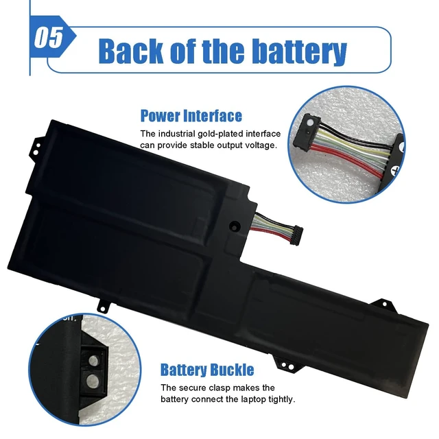 Alt view image 6 of 6 - L17L3P61 Laptop Battery Compatible with Lenovo Ideapad Yoga 720-12IKB 330-11IGM 320S-13IKB Flex 6-11IGM 7000-13 Series Notebook L17M3P61 L17C3P61 11.58V 36W 3108mAh 3Cells