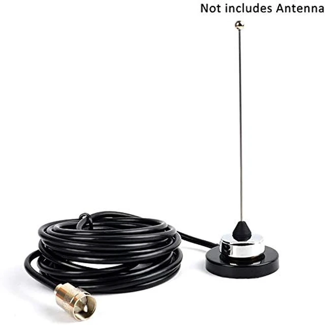 Alt view image 4 of 5 - Mini NMO Mount Magnetic Base 5M Low Loss Coax Cable, for NMO Mobile Antennas
