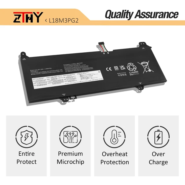 Alt view image 5 of 7 - L18L3PG2 L18M3PG2 L18D3PG2 Laptop Battery for Lenovo 14E 14W Chromebook S345-14AST Series Laptop 5B10W13939 5B10W13940 5B10W13941 5B10T04978 5B10T04979 5B10T04980 11.52V 57Wh (Long Cable)