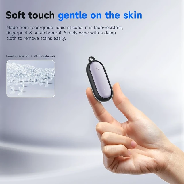 Alt view image 3 of 7 - Silicone Case PLAUD NotePin AI/NotePin S Voice Recorder Accessories with Lanyard - Black