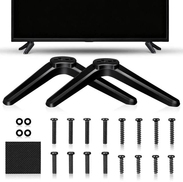 Main image of Tv Stand Legs Replacement Universal Tabletop Tv Mount Stand Brackets with Screws and Anti-Slip Pads Tv Holder for Table Fits 32-55 Inch Tvs