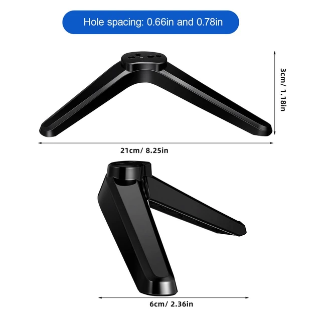 Alt view image 4 of 7 - Tv Stand Legs Replacement Universal Tabletop Tv Mount Stand Brackets with Screws and Anti-Slip Pads Tv Holder for Table Fits 32-55 Inch Tvs