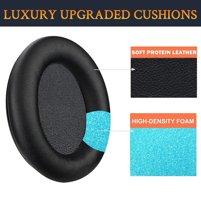 Alt view image 4 of 7 - Earpads for Sennheiser HD200 Pro/HD201/HD206/HD418/HD428 - Black for HD201/HD201S/HD206/HD200 Pro/HD180/HD418/HD419/HD421/HD428/HD429/HD438/HD439/HD448/HD449/HD451/HD461/HD471 Headphones