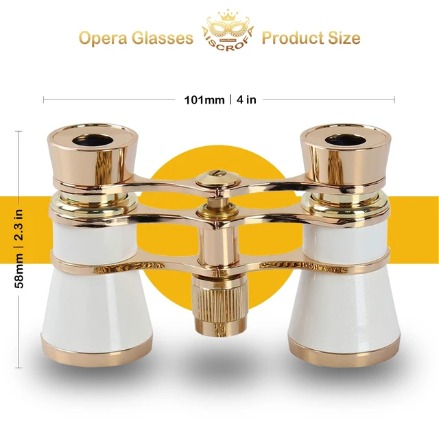 Alt view image 3 of 7 - Opera Glasses,3X25 Theater Binoculars with Foldable and Extendable Handle,Mini Binocular Compact Lightweight,Portable Theater Glasses for Adults Kids Women in Musical Concert