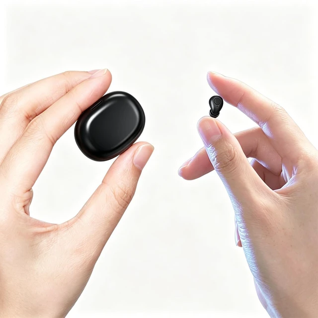 Main image of Invisible Mini Wireless Earbuds Bluetooth 5.4 in Ear Headphones-black sleep earbuds,Ultra-Light Comfort Fit Sleep Headphones for Side Sleepers,Hidden Earbuds with LED Display for Small Ears