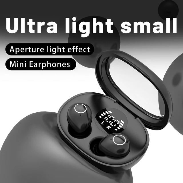 Alt view image 7 of 7 - Invisible Mini Wireless Earbuds Bluetooth 5.4 in Ear Headphones-black sleep earbuds,Ultra-Light Comfort Fit Sleep Headphones for Side Sleepers,Hidden Earbuds with LED Display for Small Ears