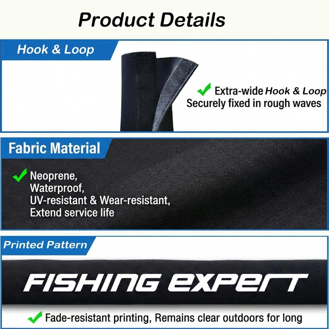 Alt view image 4 of 7 - 38'' Neoprene Trolling Motor Cable Sleeve for Cable Protection & Management