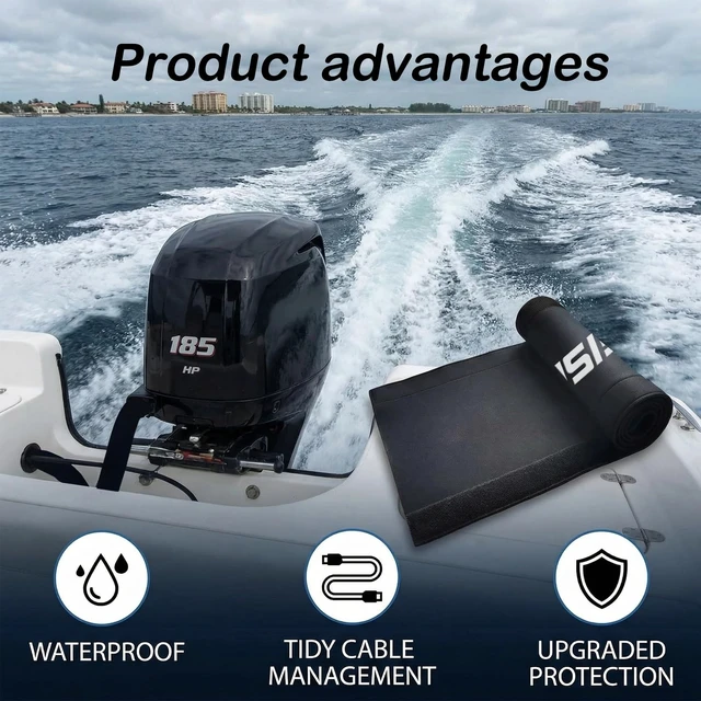 Alt view image 5 of 7 - 38'' Neoprene Trolling Motor Cable Sleeve for Cable Protection & Management