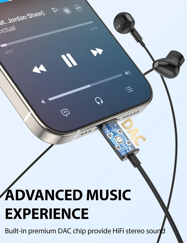 Alt view image 4 of 7 - Wired Earbuds for Apple/Android USB C Headphones with Anti-Fall Ear Tips Corded Ear Buds USBC Type C Earphones for iPhone 15 16 17 Pro Max 17e 16e 18 Duo for Samsung/Galaxy S26 S25 S24/Pixel 11 10