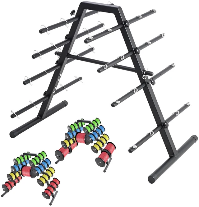 Main image of Wire Spool Rack - Heavy Duty Cable Dispenser with 9 Adjustable Rods for 29 Spools, Portable Hand Wire Spool Caddy for Electrical, Industrial, Retail, Warehouse Use