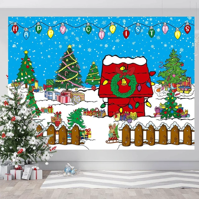 Alt view image 2 of 7 - Comic Christmas Red House Backdrop 10x8FT Winter Snowy Night Xmas Tree Kennel Photography Background for Kids Winter Holiday Christmas Party Decorations Supplies Photo Props