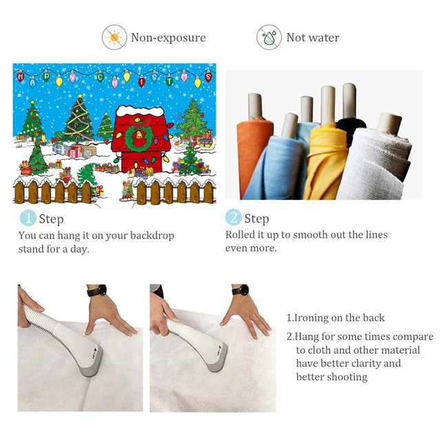 Alt view image 7 of 7 - Comic Christmas Red House Backdrop 10x8FT Winter Snowy Night Xmas Tree Kennel Photography Background for Kids Winter Holiday Christmas Party Decorations Supplies Photo Props