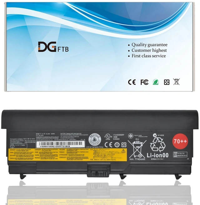 Main image of 70++ 9 Cell Laptop Battery for Lenovo ThinkPad T430 T430i T410 T420 T420i T510 T520 T530 L412 L420 L430 L512 L520 L530 W510 W520 W530 0A36302 0A36303 45N1001 45N1000 45N1010 45N1011 11.1V 94Wh