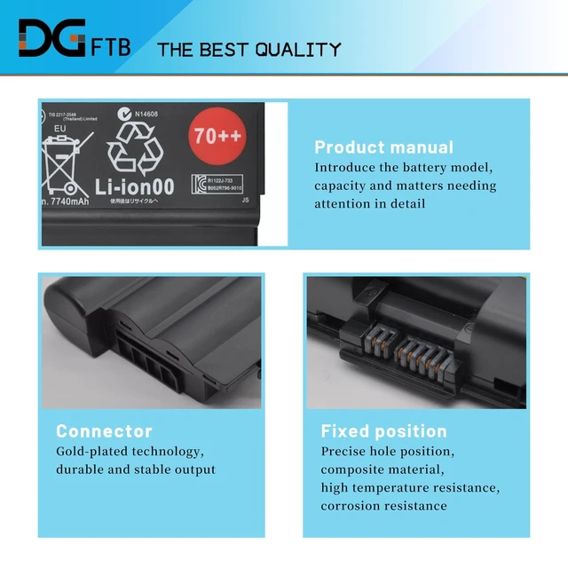 Alt view image 2 of 7 - 70++ 9 Cell Laptop Battery for Lenovo ThinkPad T430 T430i T410 T420 T420i T510 T520 T530 L412 L420 L430 L512 L520 L530 W510 W520 W530 0A36302 0A36303 45N1001 45N1000 45N1010 45N1011 11.1V 94Wh