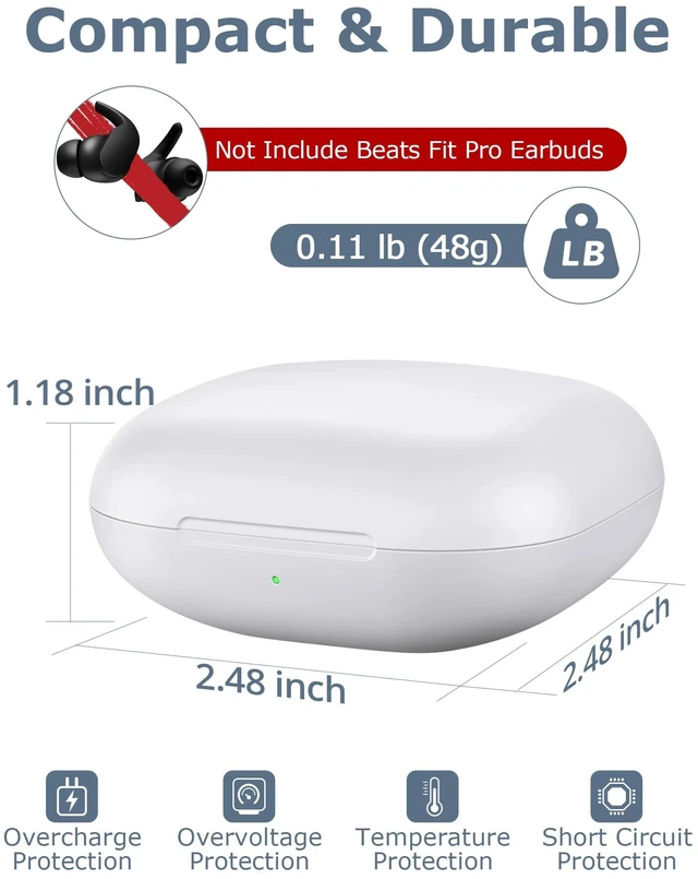 Alt view image 2 of 7 - Charging Case Replacement Compatible with Beats Fit Pro - 700mAh Battery Wireless Earbuds Charger Case with Bluetooth Pairing