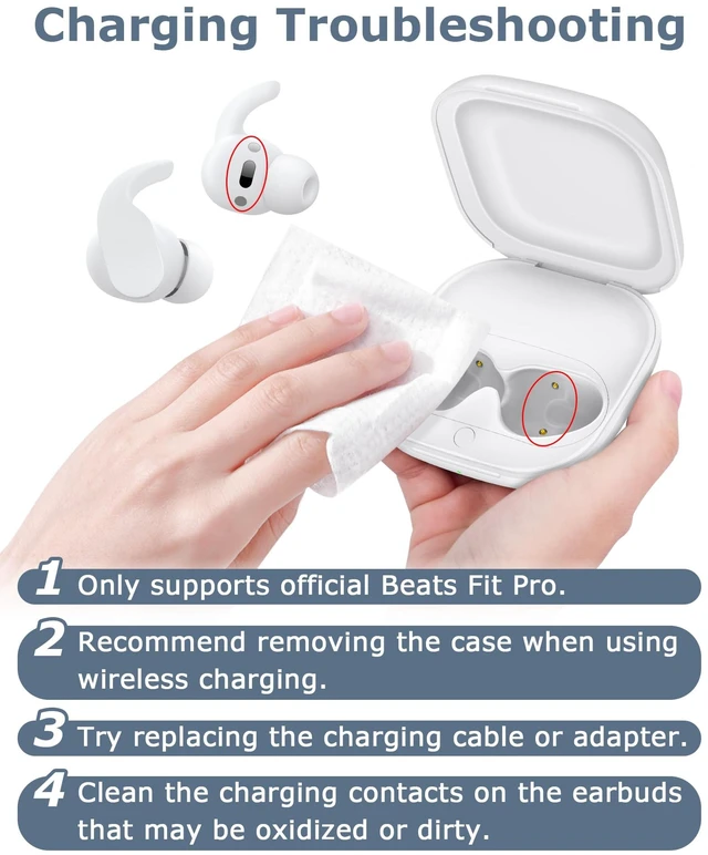 Alt view image 7 of 7 - Charging Case Replacement Compatible with Beats Fit Pro - 700mAh Battery Wireless Earbuds Charger Case with Bluetooth Pairing