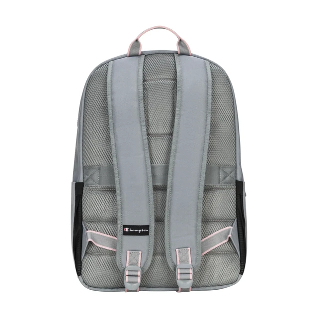 Alt view image 3 of 6 - Steady Laptop Backpack, Grey/Rose Shadow, One Size Padded Adjustable Straps and Water Bottle Pockets