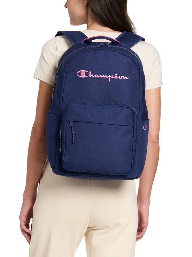 Alt view image 5 of 6 - Steady Laptop Backpack, Blue Depths/Pink Cosmos, One Size Padded Adjustable Straps and Water Bottle Pockets