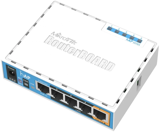 Main image of RouterBoard RB951Ui-2nD hAP Homes or Offices 2.4GHz Access Point 5-Ports PoE OSL4 USB for 3G/4G