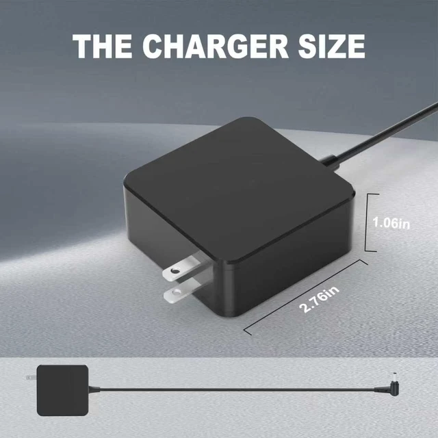Alt view image 3 of 3 - 65W 45W Charger for Asus Vivobook 14 15 X1404ZA X1404Z X1404VA X1404MA F1404ZA X1405ZA X1405VAP M1407KA X1502ZA X1502VA F1502ZA X1504ZA X1504VAP X1504MA F1504VA F1504MA M1502KA