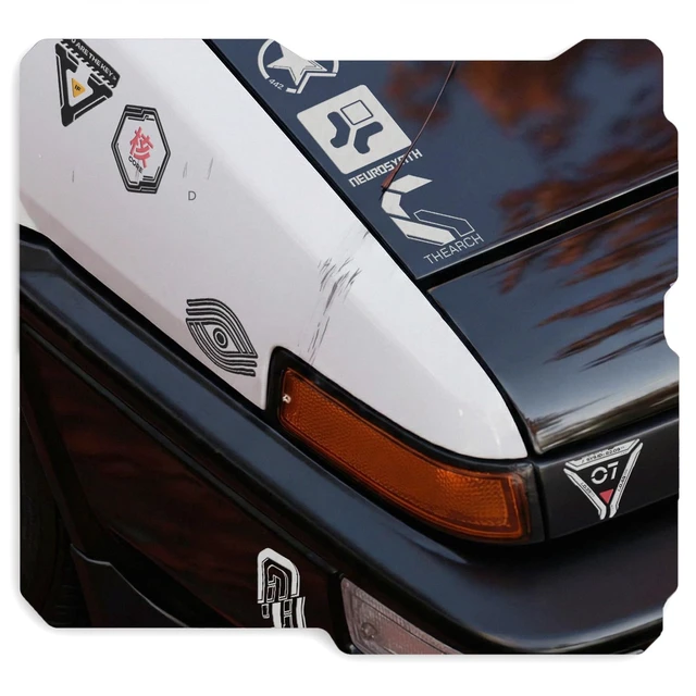 Alt view image 3 of 5 - Chrono_Chrome Cyberpunk White Sticker Pack 30pcs (White)