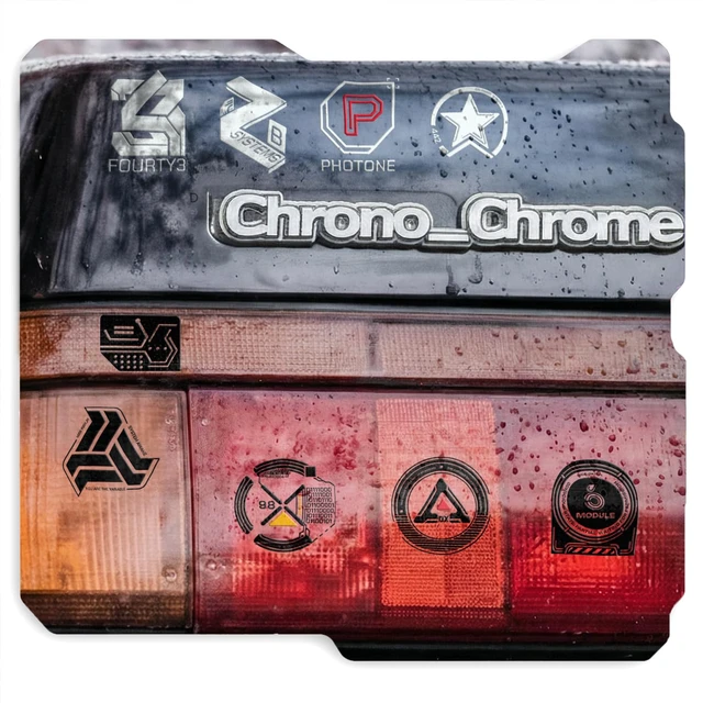 Alt view image 4 of 5 - Chrono_Chrome Cyberpunk White Sticker Pack 30pcs (White)