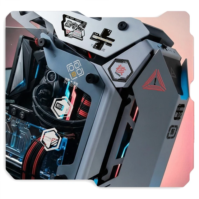 Alt view image 5 of 5 - Chrono_Chrome Cyberpunk White Sticker Pack 30pcs (White)