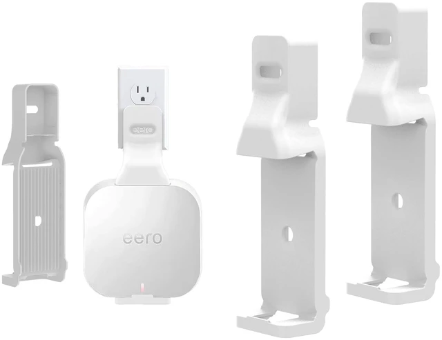 Main image of Wall Mount Holder for eero Pro 6e & eero Pro 6 Mesh Wi-Fi System, Outlet Mounting Brackets Compatible with eero Pro 6/ 6E Mesh Wi-Fi Router (2)