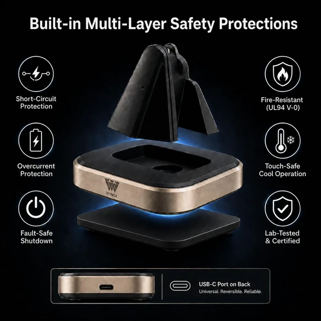 Alt view image 4 of 5 - Aura Charging Dock for Ray-Ban Meta Wayfarer, Skyler, Blazer Optics