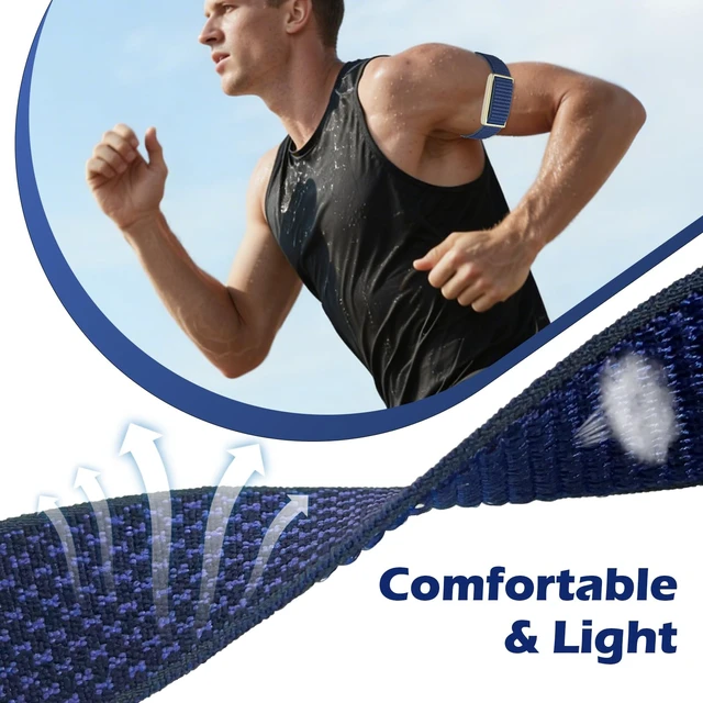 Alt view image 3 of 7 - Bicep Band for Polar loop Fitness Tracker - Soft Breathable Nylon Ankle/Arm Strap for Polar loop Strap, Men Women